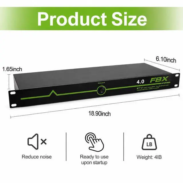 Alt view image 2 of 7 - Microphone Feedback Suppressor, 4 In 4 Out Audio Processor FBX4.0 | DSP Audio Processing; KTV Sound System Support; Conference Room Application; Rack Mount Design; Frequency Shift Function