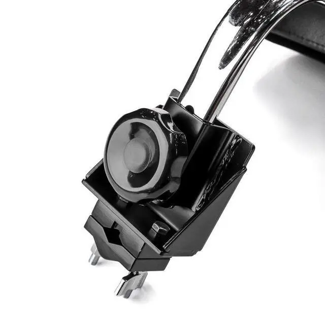 Alt view image 6 of 7 - Universal Backrest, with Adjustable Lower Back Support, Sturdy Clamp-On Design, Fits Most 9000 Series Drum Thrones, Black (GUBR)