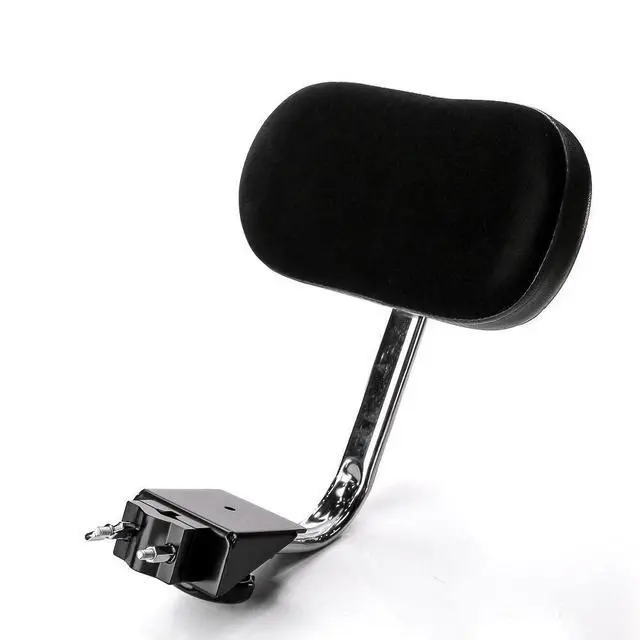 Alt view image 3 of 7 - Universal Backrest, with Adjustable Lower Back Support, Sturdy Clamp-On Design, Fits Most 9000 Series Drum Thrones, Black (GUBR)