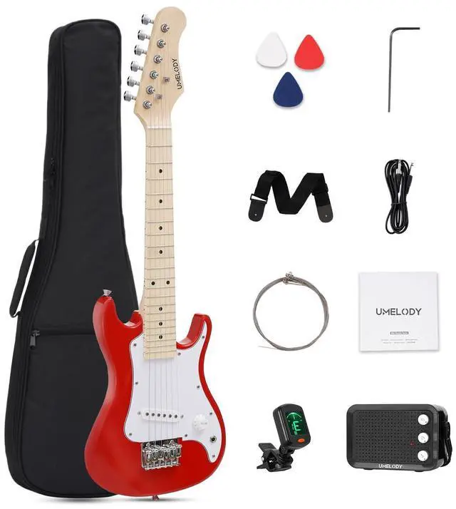 Main image of UST-70 Kids Electric Guitar Beginner Kit with Amp, Ideal First Guitar for Starter, Lightweight 30 Inch Guitar for Boys and Girls, Fun Music Gift for Learning, Practice and Play at Home, Red