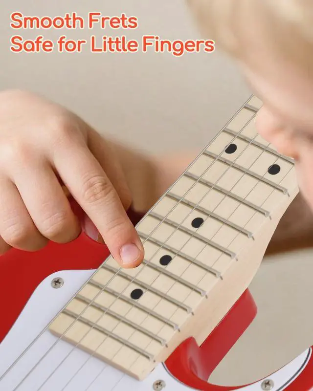 Alt view image 4 of 7 - UST-70 Kids Electric Guitar Beginner Kit with Amp, Ideal First Guitar for Starter, Lightweight 30 Inch Guitar for Boys and Girls, Fun Music Gift for Learning, Practice and Play at Home, Red