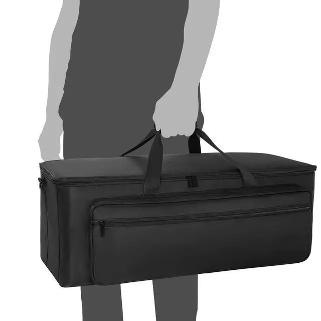 Alt view image 6 of 7 - Extra Large Travel Gig Band Cable File Bag With Separate Bags,DJ Cord Organizer Case for Laptop,DJ Gear,Sound Instrument and Musician Accessories 30"x11"x14.5"