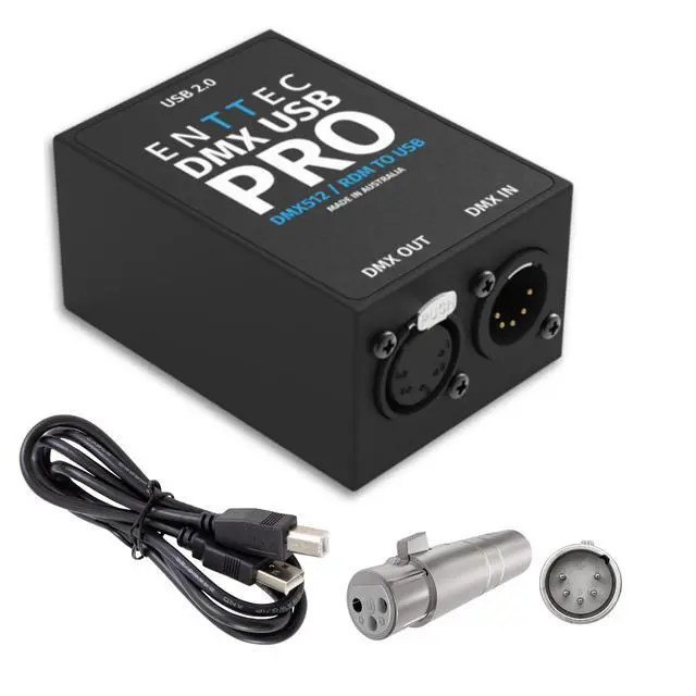 Alt view image 3 of 7 - Enttec DMX USB Pro 70304 Lighting Interface & 70029 5P Male to 3P Female Connector (Adapter) - Bundle