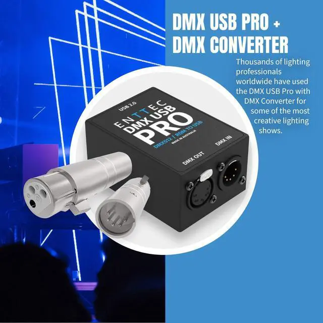 Alt view image 6 of 7 - Enttec DMX USB Pro 70304 Lighting Interface & 70029 5P Male to 3P Female Connector (Adapter) - Bundle