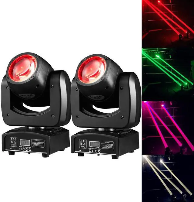 Main image of 90W LED Moving Head DJ Lights Mini Beam Stage Lights Super Bright Spot RGBW 4IN1 DMX 512 13CH Sound-Activated for Wedding DJ Party Stage Lighting (90W, 2)
