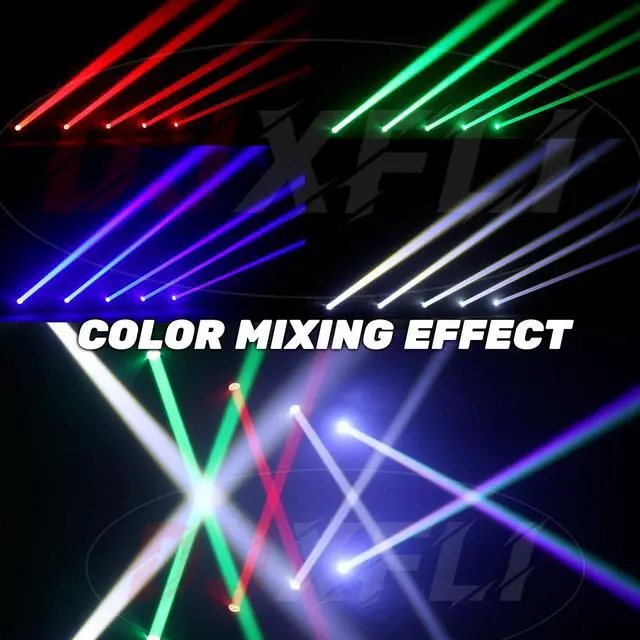 Alt view image 7 of 7 - 90W LED Moving Head DJ Lights Mini Beam Stage Lights Super Bright Spot RGBW 4IN1 DMX 512 13CH Sound-Activated for Wedding DJ Party Stage Lighting (90W, 1)