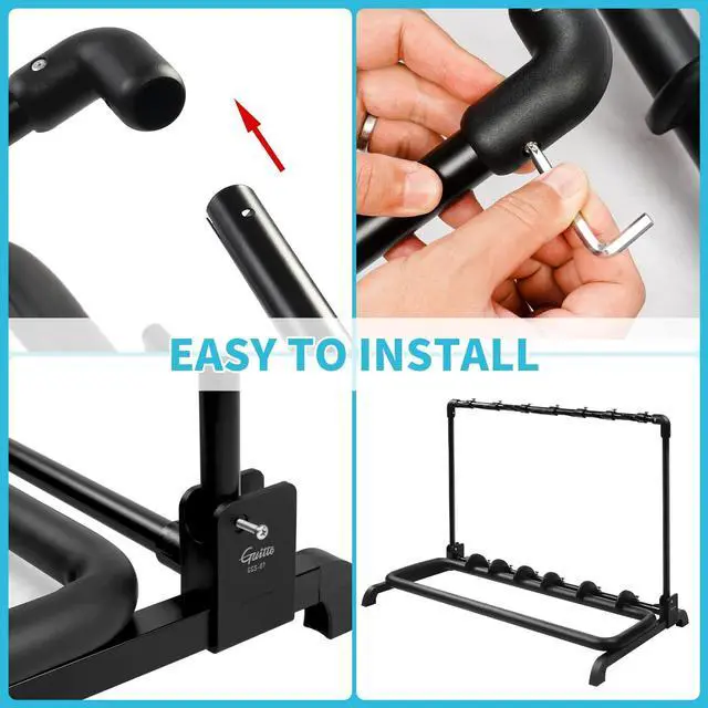 Alt view image 4 of 6 - Multi Guitar Rack Stand Foldable Universal Display Rack Portable Guitar Holder for Band Stage Bass Acoustic Guitar -7 Holder GGS-11