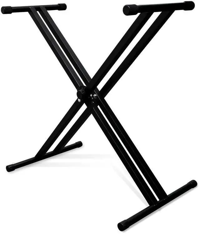Main image of Double-X Keyboard Stand, Pre-Assembled X-Style Keyboard Stand with Locking Straps & Quick Release Mechanism, Adjustable Piano Stand