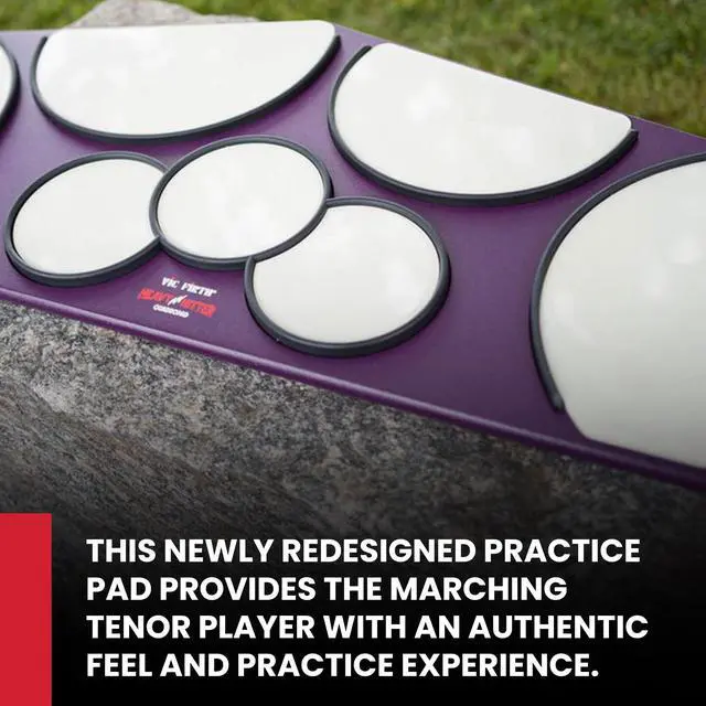 Alt view image 3 of 7 - HHPQLR Heavy Hitter Quadropad Practice Pad with Rims - Large