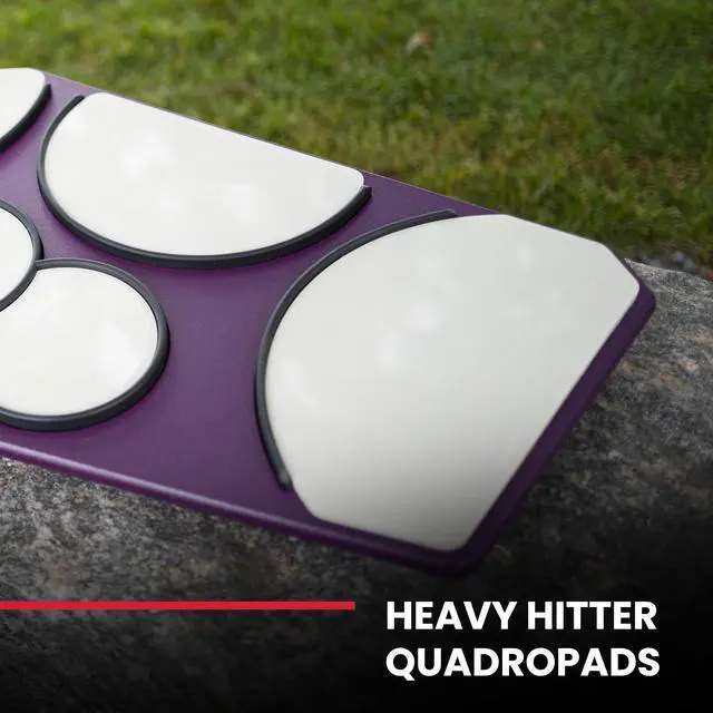 Alt view image 6 of 7 - HHPQLR Heavy Hitter Quadropad Practice Pad with Rims - Large
