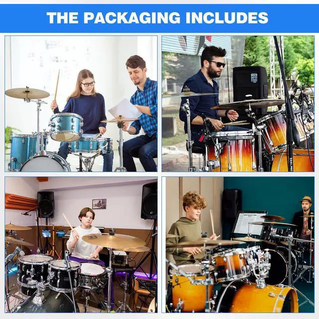 Alt view image 7 of 7 - 2 Pack Boom Cymbal Stand, Adjustable Cymbal Stand Boom Stand for Drum Hardware Percussion Mount Holder Gear Set Drum Hardware Set, Double Braced Legs with Rubber Feet Ride and Crash Cymbal Stands