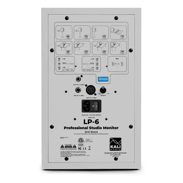 Alt view image 3 of 3 - LP-6 V2 6.5-inch Powered Studio Monitor - White