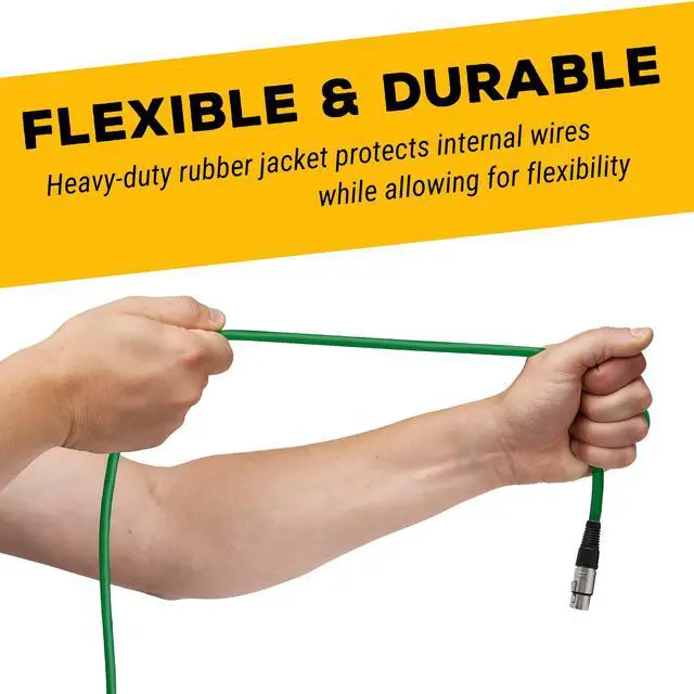 Alt view image 7 of 7 - 25 Ft Mic Cable Cords - XLR Male to XLR Female Colored Cables - 25' Balanced Mike Cord - Pack of 6