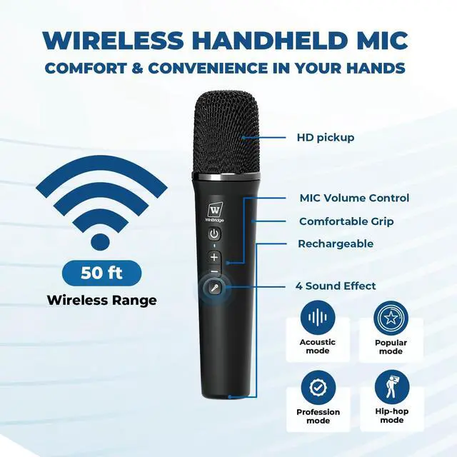 Alt view image 3 of 7 - Voice Amplifier with Wireless Mic, 30W Portable Microphone and Speaker | Bluetooth PA System for Teachers & Trainers, UHF 50ft+ Range, Lightweight Rechargeable Amplifier for Classes & Events S93 Pro