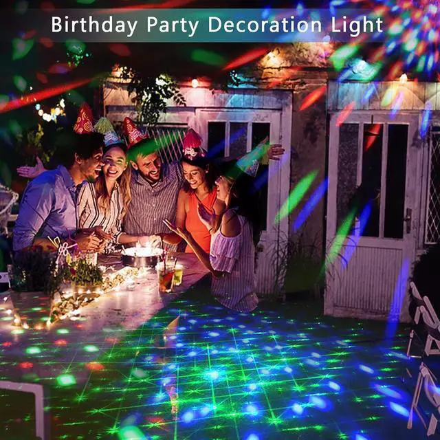 Alt view image 6 of 7 - DJ Light with Stand,Party Lights DJ Disco Light Sound Activated,5 in 1 Party Light Package with Rotating Ball,Strobe,UV,Colorful LED Par Lighting and Pattern for Gig Band Wedding Event Show