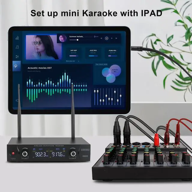 Alt view image 5 of 7 - 6-Channel Professional DJ Audio Mixer, DJ Controller Sound Mixer DSP 16 Preset Effects, Ideal for Home Party