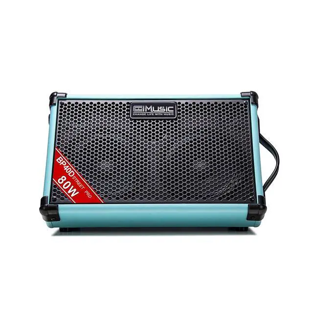 Alt view image 2 of 7 - BP40D Powered Acoustic Guitar Amplifier- Portable Bluetooth Speaker 80W W/Battery with Reverb Chorus Delay Effect, 6 Inputs,3 Band EQ, Blue