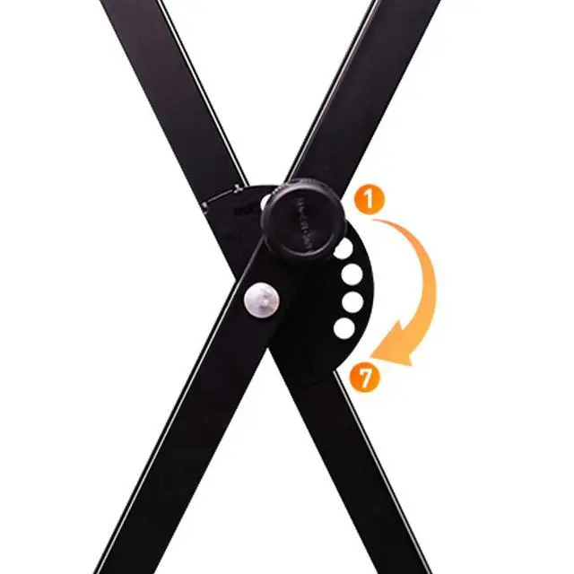 Alt view image 4 of 7 - Double-X Keyboard Stand, Pre-Assembled X-Style Keyboard Stand with Locking Straps & Quick Release Mechanism, Adjustable Piano Stand