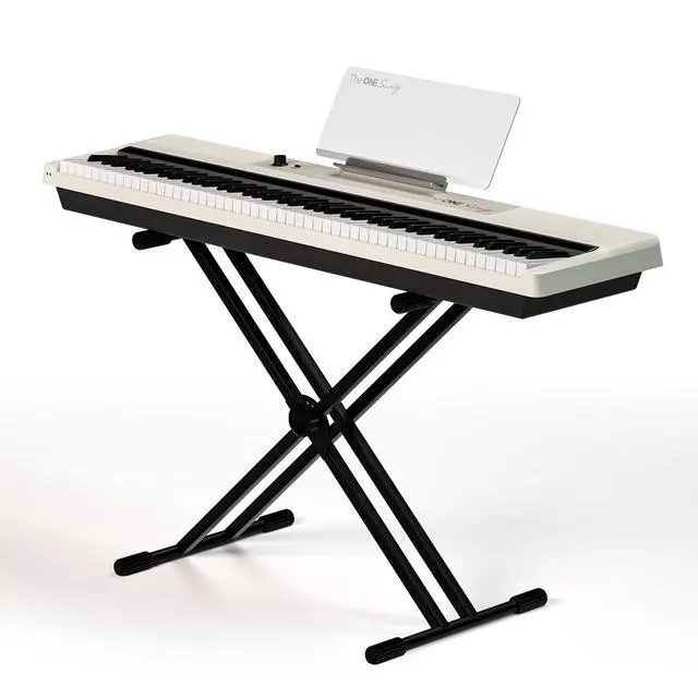 Alt view image 7 of 7 - Double-X Keyboard Stand, Pre-Assembled X-Style Keyboard Stand with Locking Straps & Quick Release Mechanism, Adjustable Piano Stand