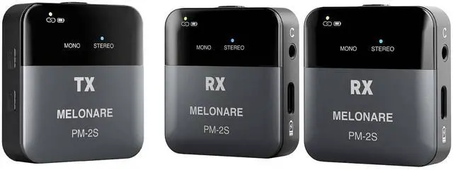 Main image of 2-Receiver Portable Wireless in-Ear Monitor System PM-2S-2R | Wireless transmitter and 2 receivers, 24bit/48kHz audio, mono/stereo switch, OTG input, live, studios and bands