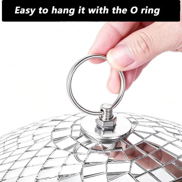 Alt view image 4 of 7 - 16inch Disco Ball Mirror Balls Large Hanging Disco Balls for Party Decorations, Weddings, Events, (16inch Disco Ball x 1pc, Replacement Mirror x 15pcs)