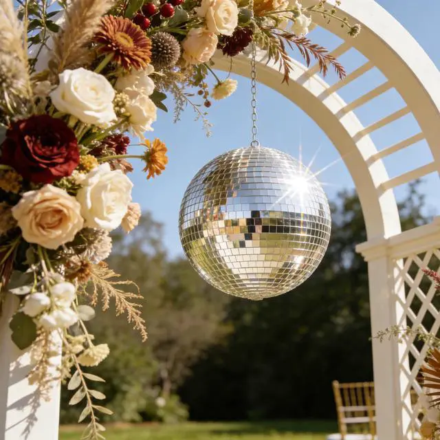 Alt view image 6 of 7 - 16inch Disco Ball Mirror Balls Large Hanging Disco Balls for Party Decorations, Weddings, Events, (16inch Disco Ball x 1pc, Replacement Mirror x 15pcs)