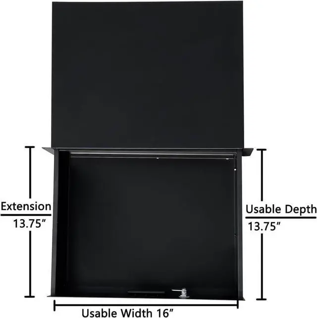 Alt view image 2 of 4 - 3U Rack Mount Drawer Server Cabinet Case for 19 Inch AV/Network/DJ Equipment Lockable Deep Drawer with Key Black