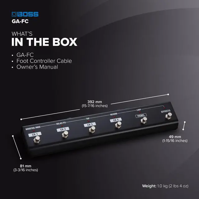 Alt view image 6 of 6 - GA-FC | 6-Button Foot Controller | Hands-Free Control of /Roland Guitar & Bass Amps | Streamlined Channel Switching | Change Presets & Toggle Effects | Compatible with Most Katana Amps & More