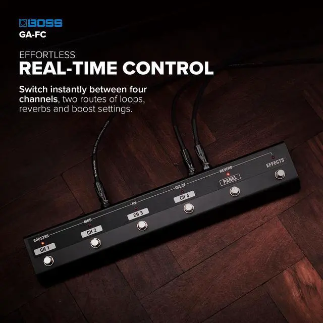 Alt view image 4 of 6 - GA-FC | 6-Button Foot Controller | Hands-Free Control of /Roland Guitar & Bass Amps | Streamlined Channel Switching | Change Presets & Toggle Effects | Compatible with Most Katana Amps & More