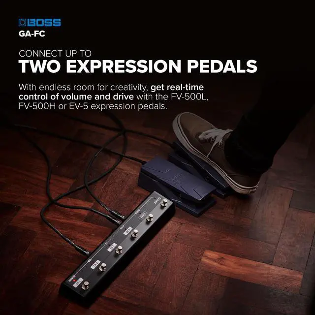 Alt view image 5 of 6 - GA-FC | 6-Button Foot Controller | Hands-Free Control of /Roland Guitar & Bass Amps | Streamlined Channel Switching | Change Presets & Toggle Effects | Compatible with Most Katana Amps & More