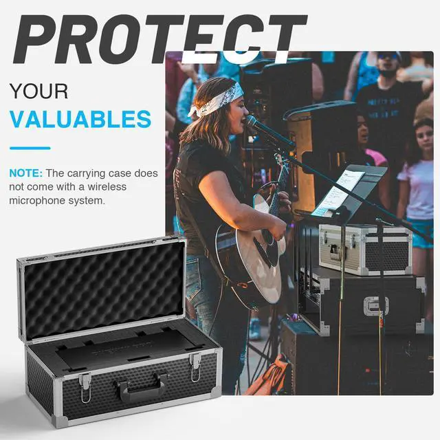 Alt view image 5 of 6 - Carrying Case with Customizable Pre-Diced Foam Foam PCSE-XL | Aluminum Alloy Sturdy Build, 3-layer Form, Protective Gear Storage, Wireless Mic Systems, Camera Gear, Equipment Transport