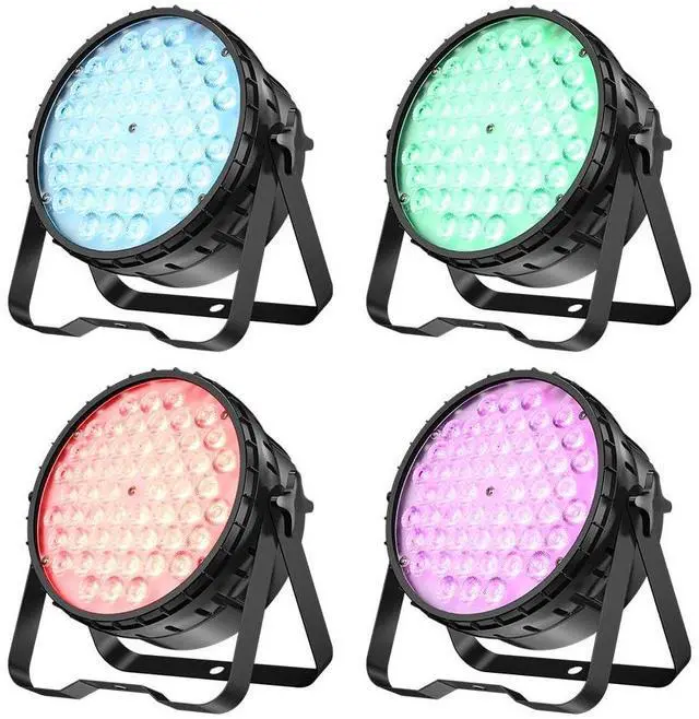 Main image of 54 * 4W LED Stage Light,4 in 1 RGBW High CRI DJ Par Lights-4 Packs | 54 * 4W CRI>90 RGBW LEDs, Auto/Sound/DMX512/Master-Slave, LPC010N PAR Light For Parties, Concerts, Theatrical, Uplighting