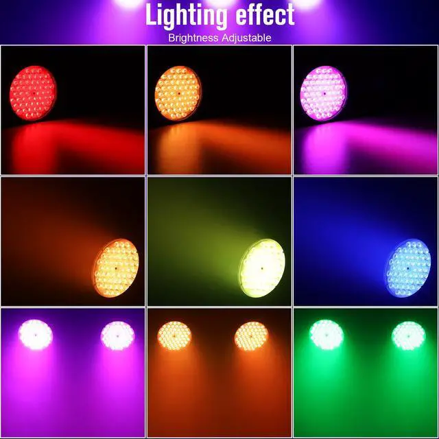 Alt view image 5 of 7 - 54 * 4W LED Stage Light,4 in 1 RGBW High CRI DJ Par Lights-1 Pack | 54 * 4W CRI>90 RGBW LEDs, Auto/Sound/DMX512/Master-Slave, LPC010N PAR Light For Parties, Concerts, Theatrical, Uplighting