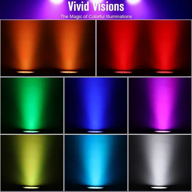 Alt view image 7 of 7 - 54 * 4W LED Stage Light,4 in 1 RGBW High CRI DJ Par Lights-1 Pack | 54 * 4W CRI>90 RGBW LEDs, Auto/Sound/DMX512/Master-Slave, LPC010N PAR Light For Parties, Concerts, Theatrical, Uplighting