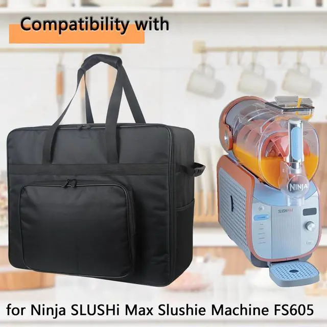 Alt view image 2 of 7 - Carrying Bag for Ninja SLUSHi Max XXL Smart Frozen Drink Maker FS605 | Heavy Duty 420D Oxford Fabric Portable Outdoor Frozen Drink Maker Travel Bag Case Front-Opening Design Frozen Drink Maker Bag
