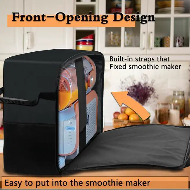 Alt view image 4 of 7 - Carrying Bag for Ninja SLUSHi Max XXL Smart Frozen Drink Maker FS605 | Heavy Duty 420D Oxford Fabric Portable Outdoor Frozen Drink Maker Travel Bag Case Front-Opening Design Frozen Drink Maker Bag
