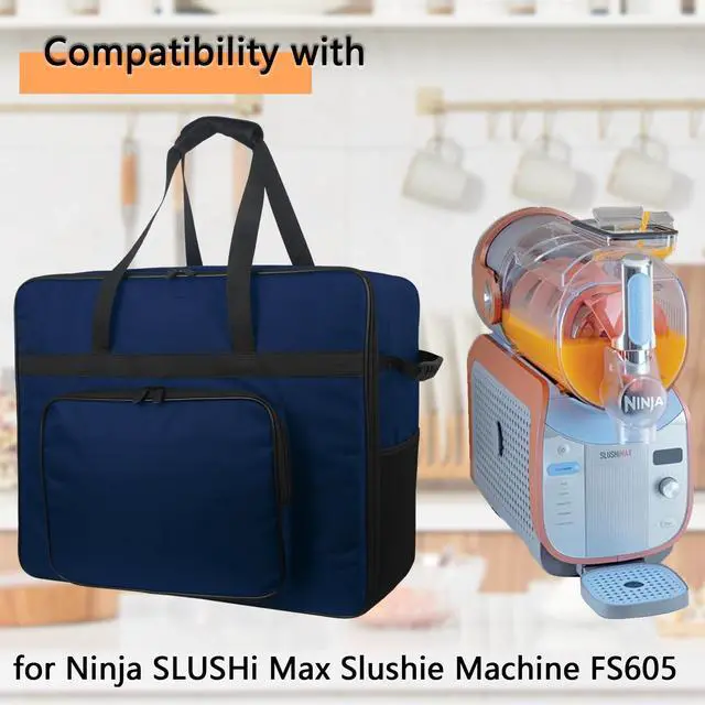 Alt view image 2 of 7 - Carrying Bag for Ninja SLUSHi Max XXL Smart Frozen Drink Maker FS605 | Heavy Duty 420D Oxford Fabric Portable Outdoor Frozen Drink Maker Travel Bag Case Front-Opening Design Frozen Drink Maker Bag