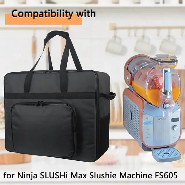 Alt view image 2 of 7 - Carrying Bag for Ninja SLUSHi Max XXL Smart Frozen Drink Maker FS605 | Heavy Duty 420D Oxford Fabric Portable Outdoor Frozen Drink Maker Travel Bag Case Front-Opening Design Frozen Drink Maker Bag