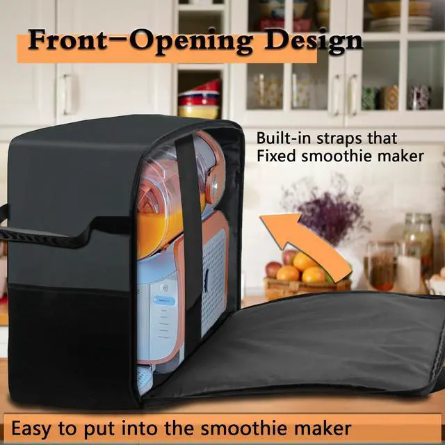 Alt view image 4 of 7 - Carrying Bag for Ninja SLUSHi Max XXL Smart Frozen Drink Maker FS605 | Heavy Duty 420D Oxford Fabric Portable Outdoor Frozen Drink Maker Travel Bag Case Front-Opening Design Frozen Drink Maker Bag