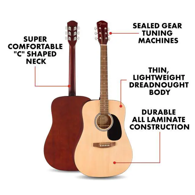 Alt view image 2 of 6 - FA-25 Dreadnought Acoustic Guitar, Beginner Guitar, with, Includes Free Lessons, Natural