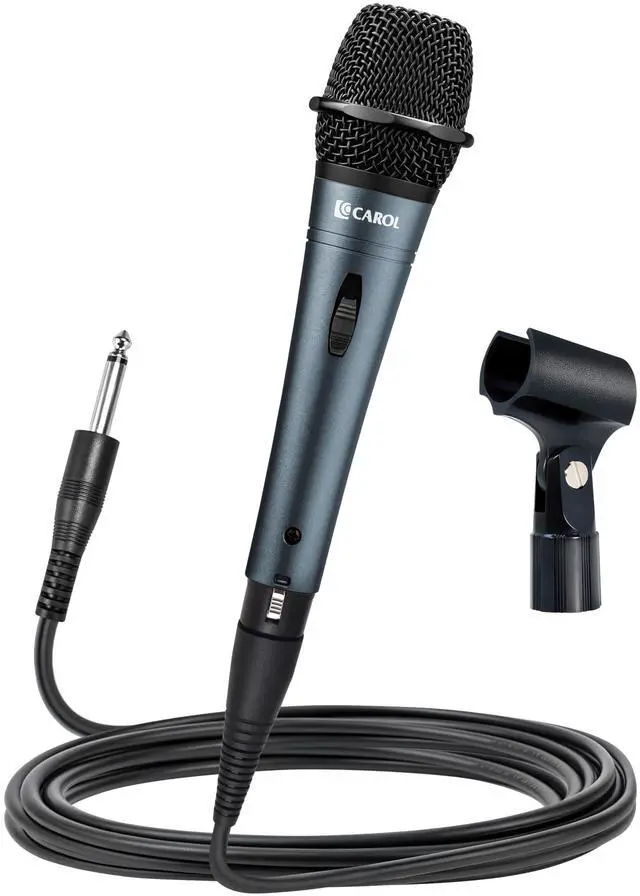 Main image of E dur-916S Gray XLR Wired Vocal Microphone for SingingSupercardioid | Patented dual-shock-mount minimizes handling noise. Anti-rolling grille keeps the microphone secure on desk