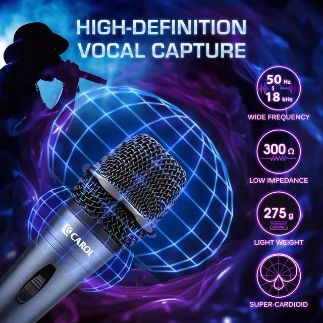 Alt view image 2 of 7 - E dur-916S Gray XLR Wired Vocal Microphone for SingingSupercardioid | Patented dual-shock-mount minimizes handling noise. Anti-rolling grille keeps the microphone secure on desk