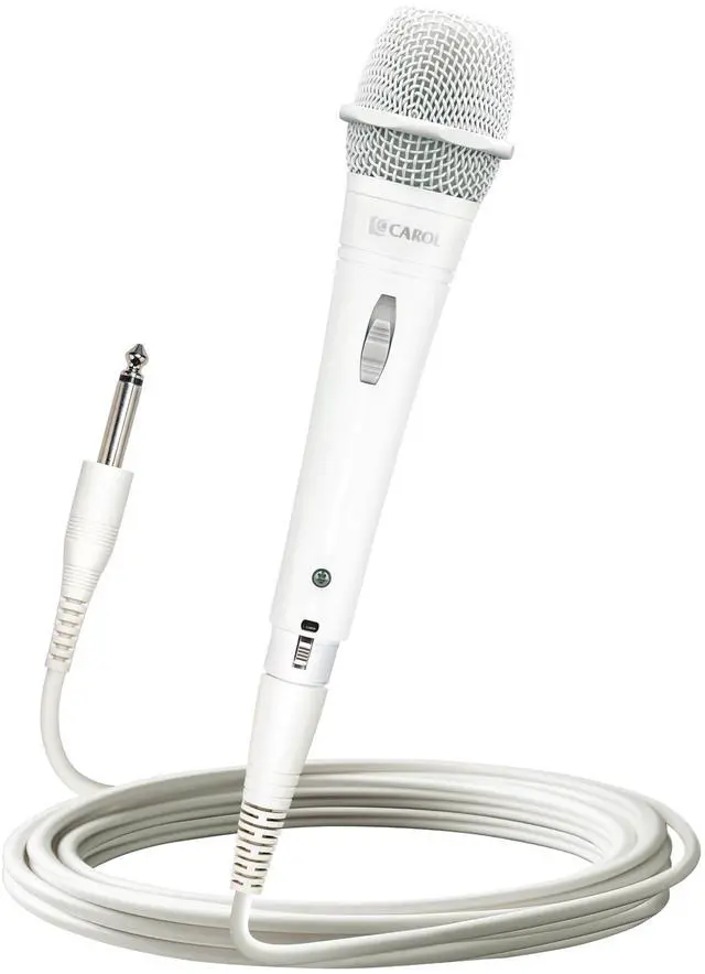 Main image of E dur-916S White XLR Wired Vocal Microphone for SingingSupercardioid | Patented dual-shock-mount minimizes handling noise. Anti-rolling grille keeps the microphone secure on desk