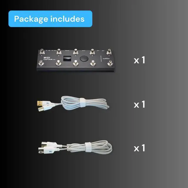Alt view image 7 of 7 - MIDI Captain Foot Controller Multi-Effects Keyboards Synthesizer USB-MIDI musical software Bias with Time Engine Function Support all PC/CC/Note commander 10 Foot Switches