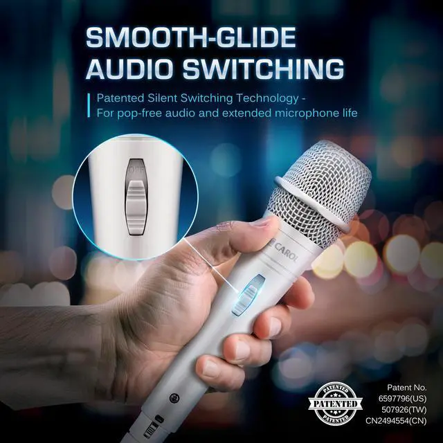 Alt view image 5 of 7 - E dur-916S White XLR Wired Vocal Microphone for SingingSupercardioid | Patented dual-shock-mount minimizes handling noise. Anti-rolling grille keeps the microphone secure on desk