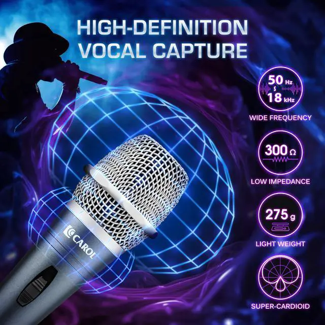 Alt view image 2 of 7 - Edur-916S Silver XLR Wired Vocal Microphone for SingingSupercardioid | Patented dual-shock-mount minimizes handling noise. Anti-rolling grille keeps the microphone secure on desk