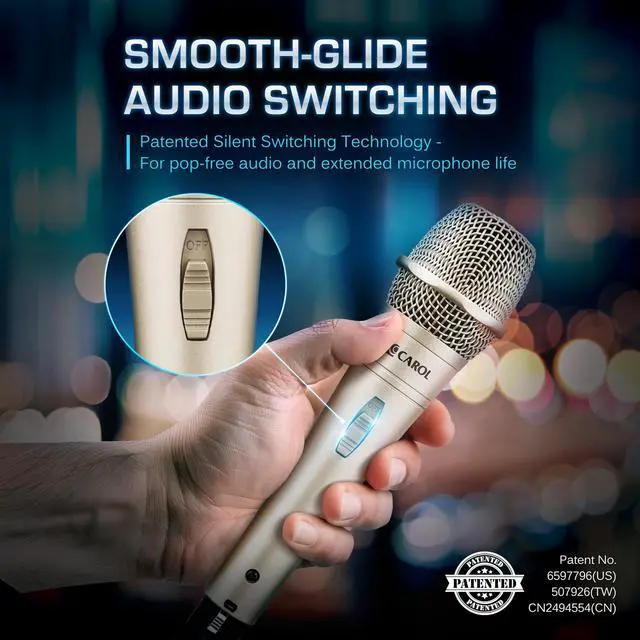 Alt view image 5 of 7 - Edur-916S Golden XLR Wired Vocal Microphone for SingingSupercardioid | Patented dual-shock-mount minimizes handling noise. Anti-rolling grille keeps the microphone secure on desk