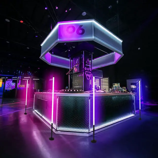 Alt view image 5 of 7 - DJ Tube Lights with Stand 4ft 5000mah Rechargeable RGB Light Bar Synchronous Working LED Video Light Stick Photo Booth Disco Stage Wedding Event Decorative Lighting 4 Pack