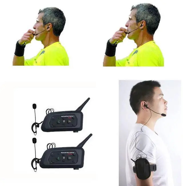 Main image of Referee Headset 2 Referees Full Duplex Football Wireless Comunicador Football Headsets Referee Communication