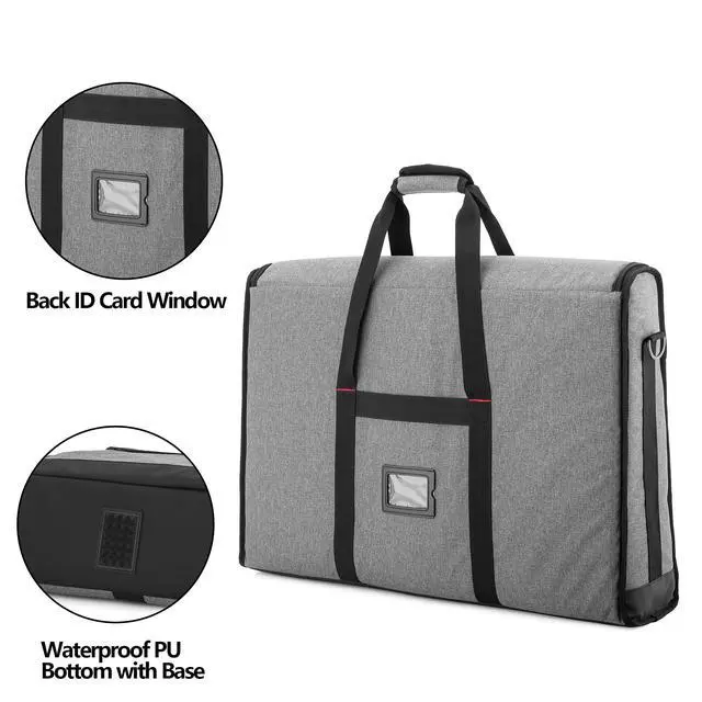 Alt view image 4 of 7 - Monitor Carrying Case 24-27 Inch Padded Travel Bag | Hold Up to 2 LCD Screens/TVs, Not Compatible with iMac, with Accessories Pocket, Shoulder Strap